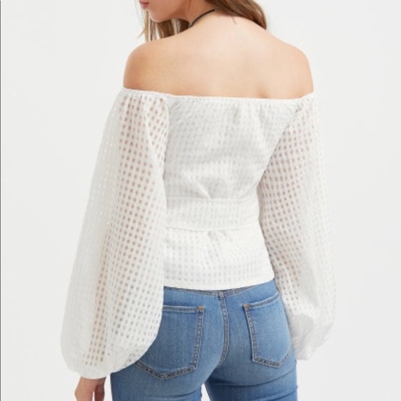 Off The Shoulders White Top - Picture 2 of 3